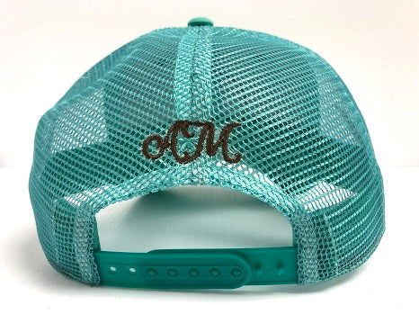 Amber's Ball Cap: Turquoise Star & Horseshoe Logo with Patch Detail